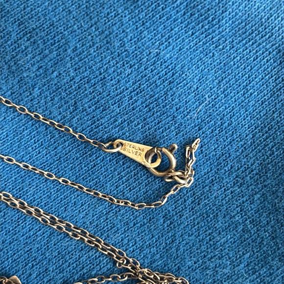 Vintage 1982 Sterling silver Franklin Mint “The Love So True” Ruby Bow Pendant - Picture 5 of 11